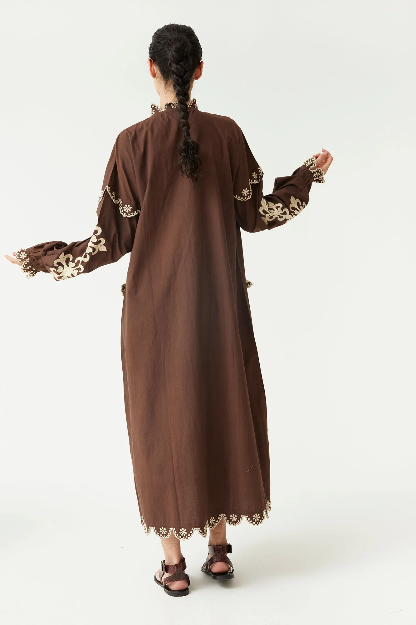 VESTIDO LUJAN MARRON