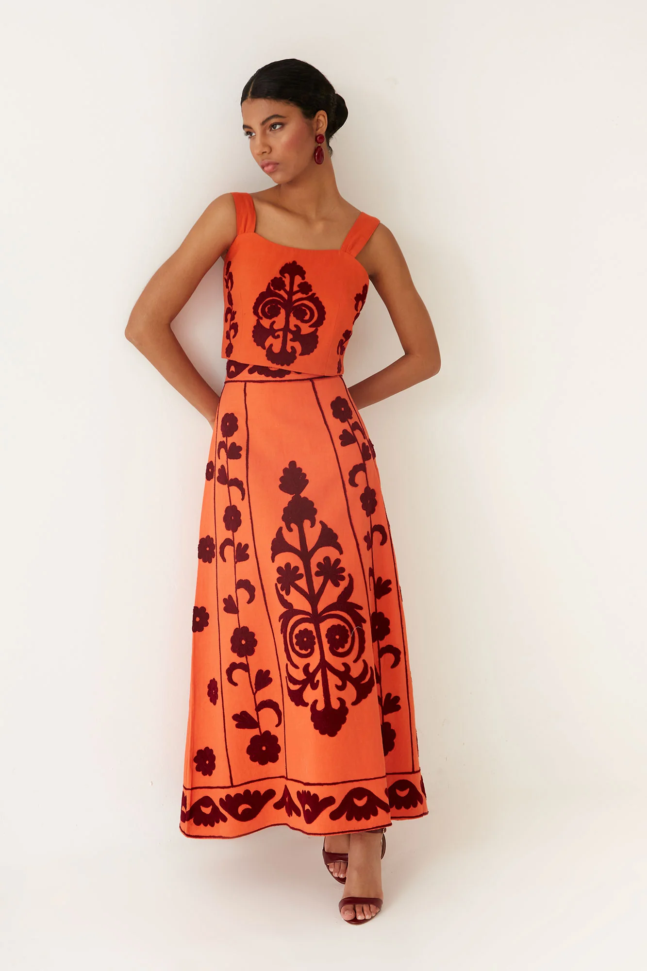 FALDA DIANA NARANJA