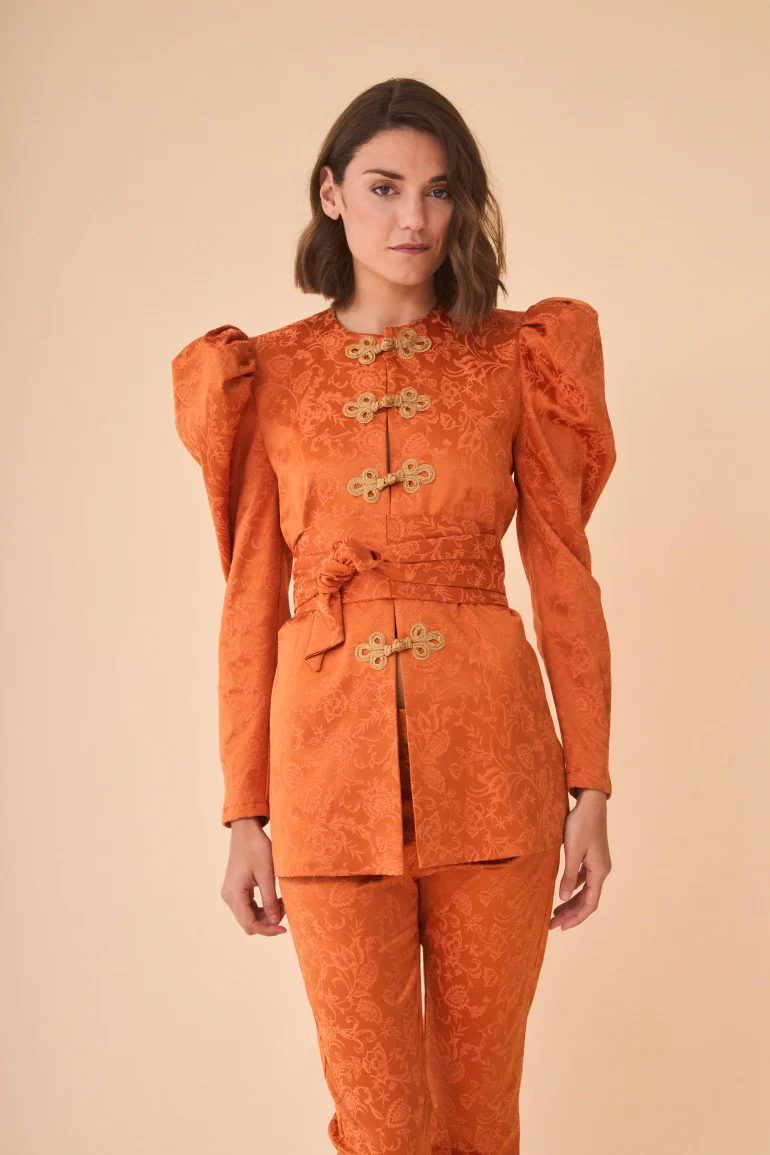CHAQUETA ALMENDRA TERRACOTA