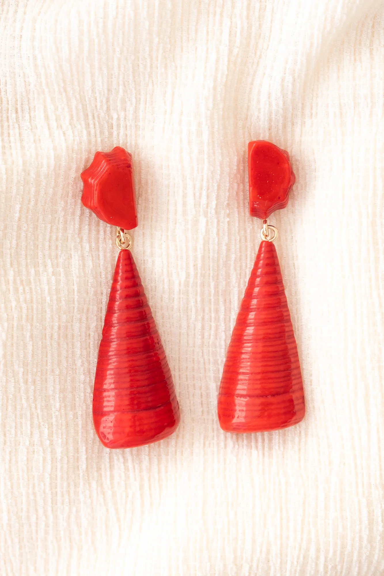 PENDIENTES CORA ROJO