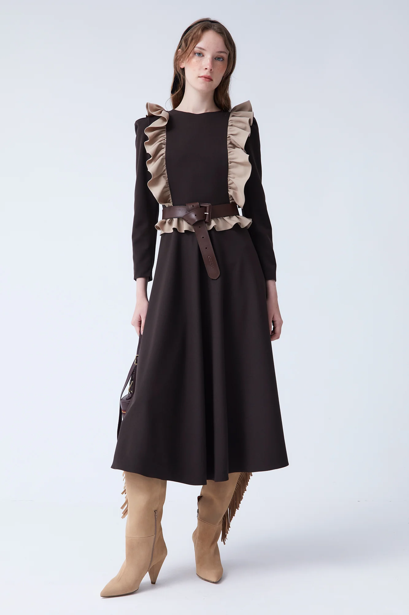 VESTIDO AMELIE MARRON