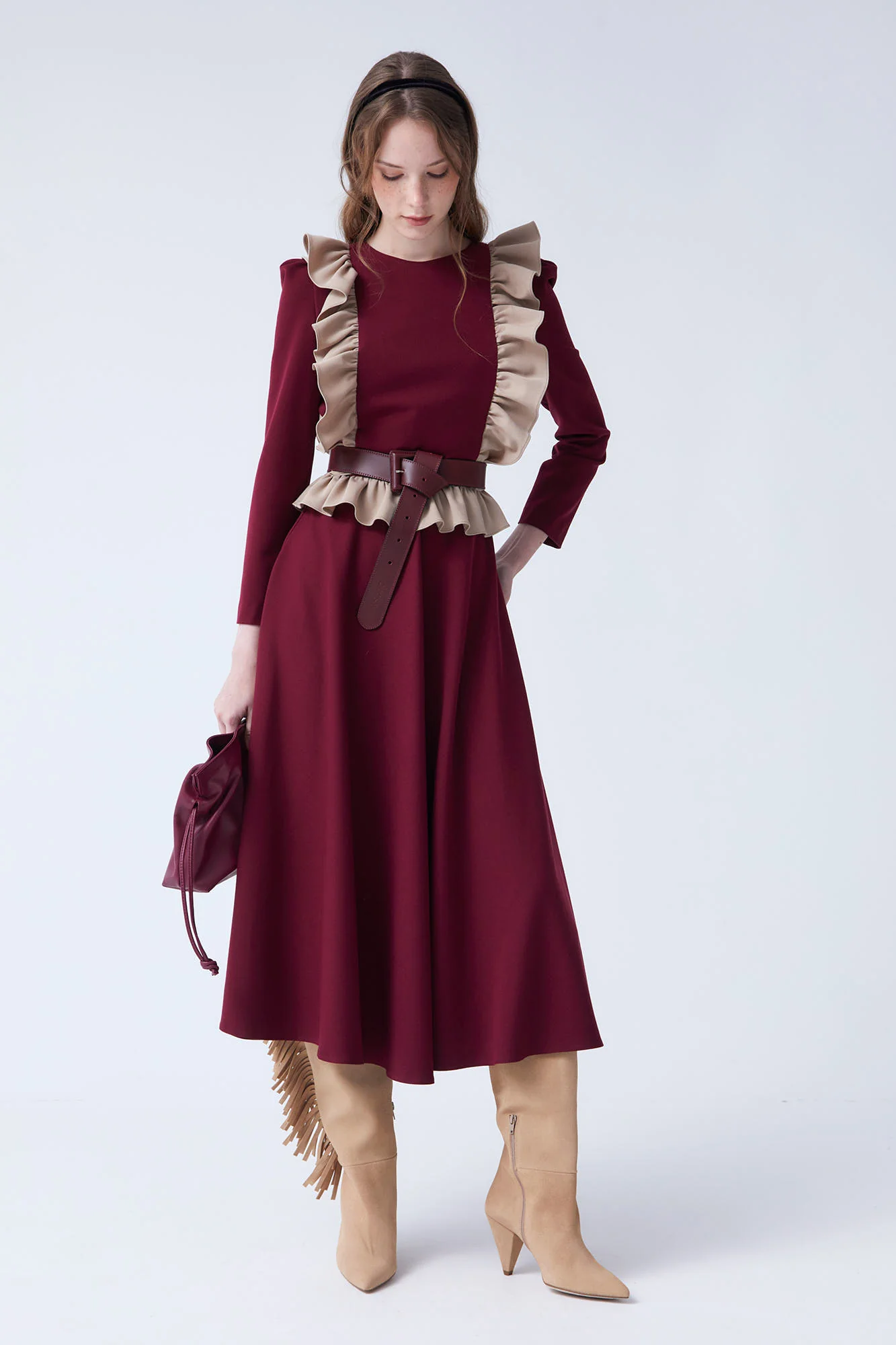 VESTIDO AMELIE BURDEOS