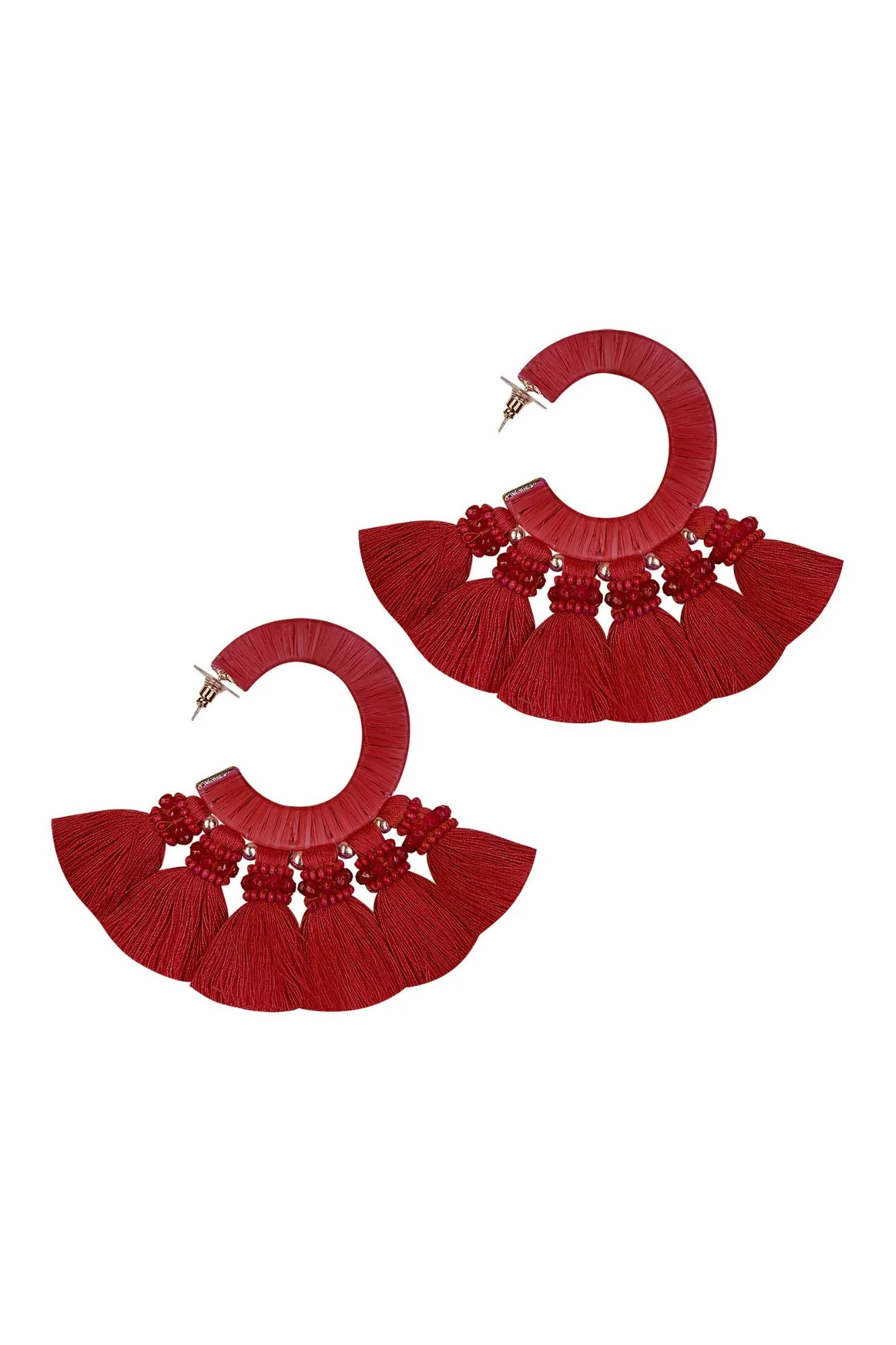 PENDIENTES MAIRENA ROJO